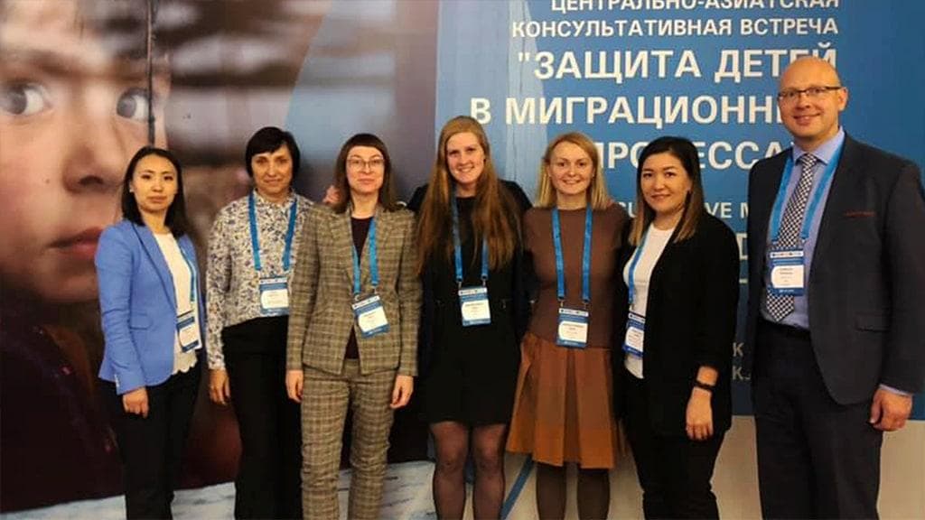 Presentation of study fundings at the regional Consultative Meeting on "Protecting Children Affected by Migration" in Kazachstan