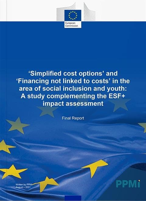 'Simplified cost options' and 'Financing not linked to costs' in the area of social inclusion and youth